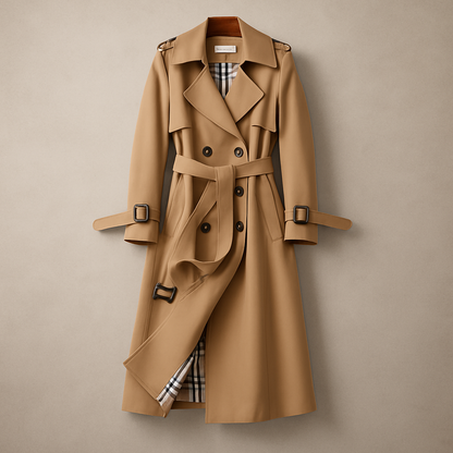 Sienna - Belted Double-Breasted Trench Coat