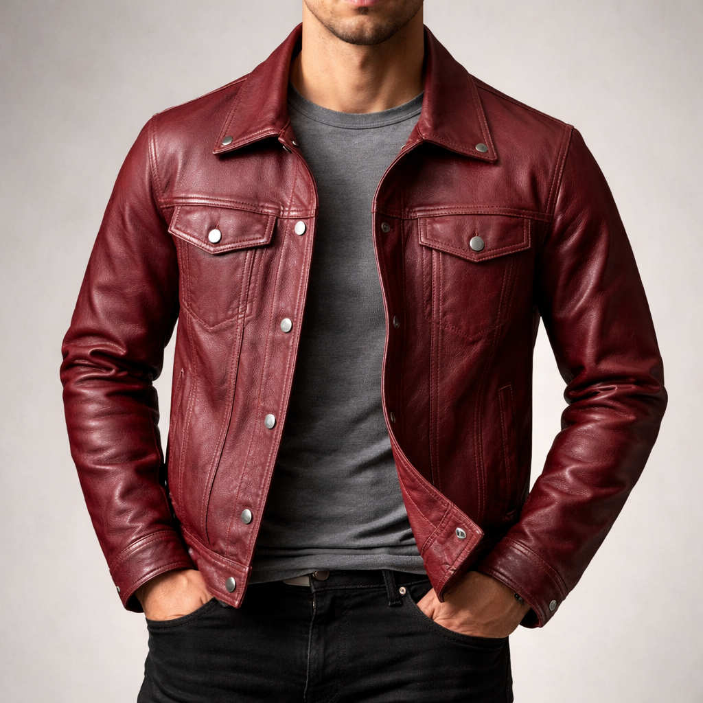 Corvan - Patina Leather Rider Jacket