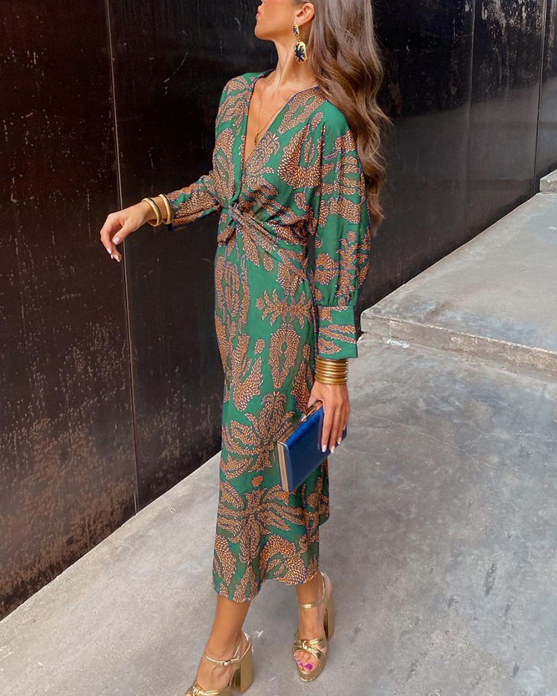 Diann - Art-Print Midi Dress