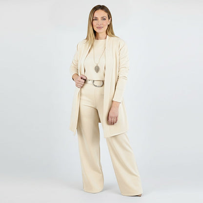 Edna - Duster Cardigan Three-Piece Set