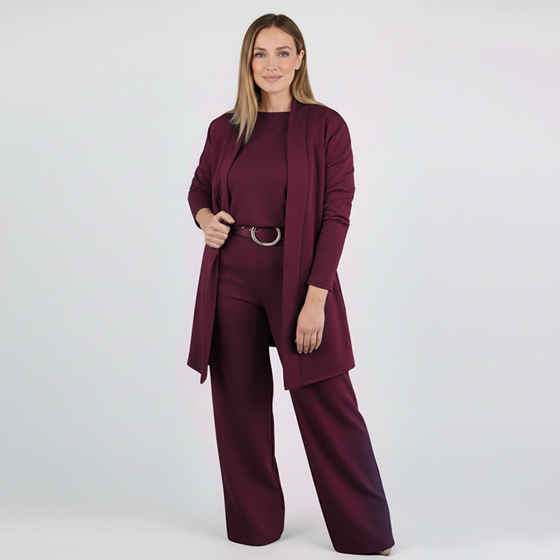 Edna - Duster Cardigan Three-Piece Set