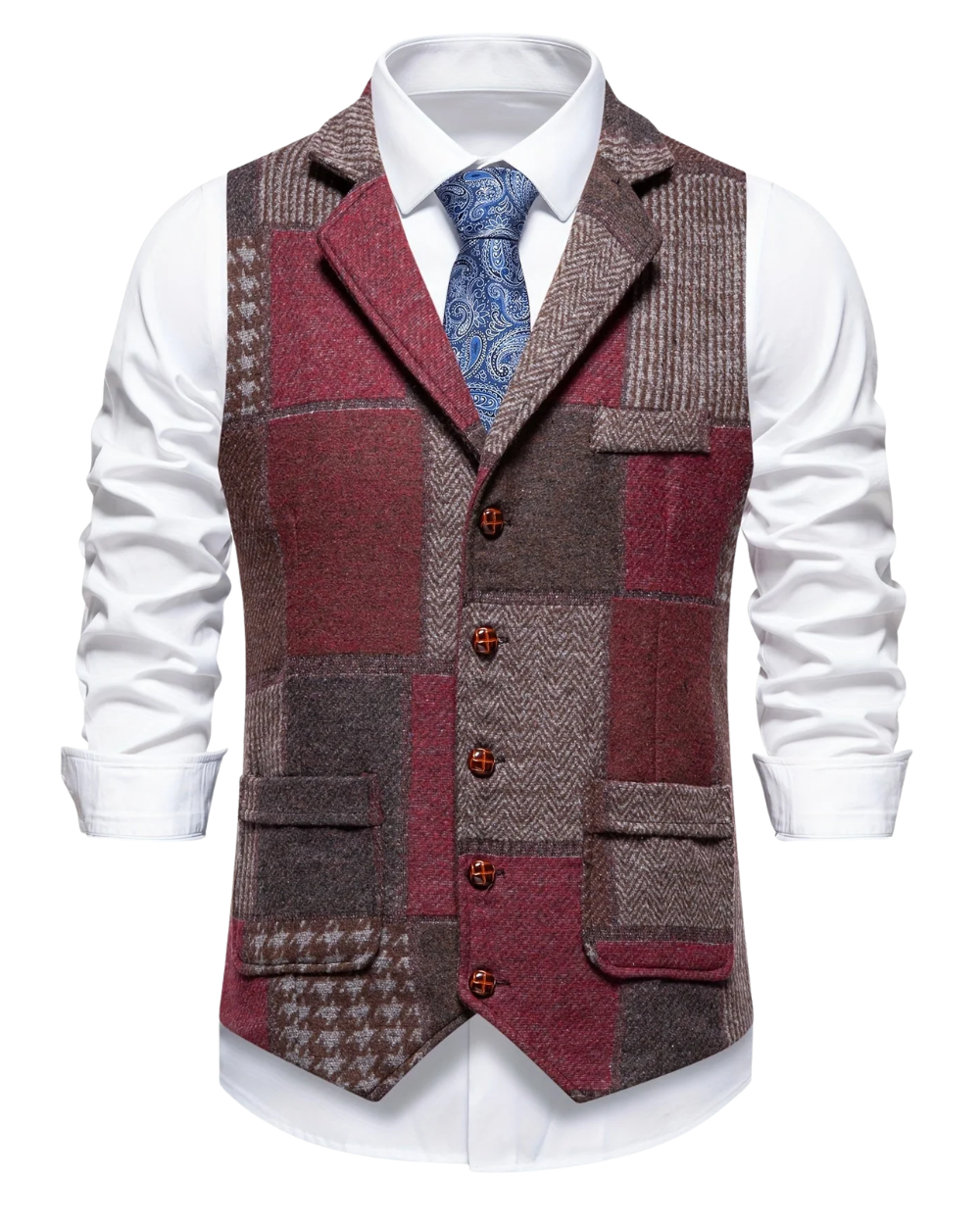Eduardo - Tailored Patchwork Waistcoat