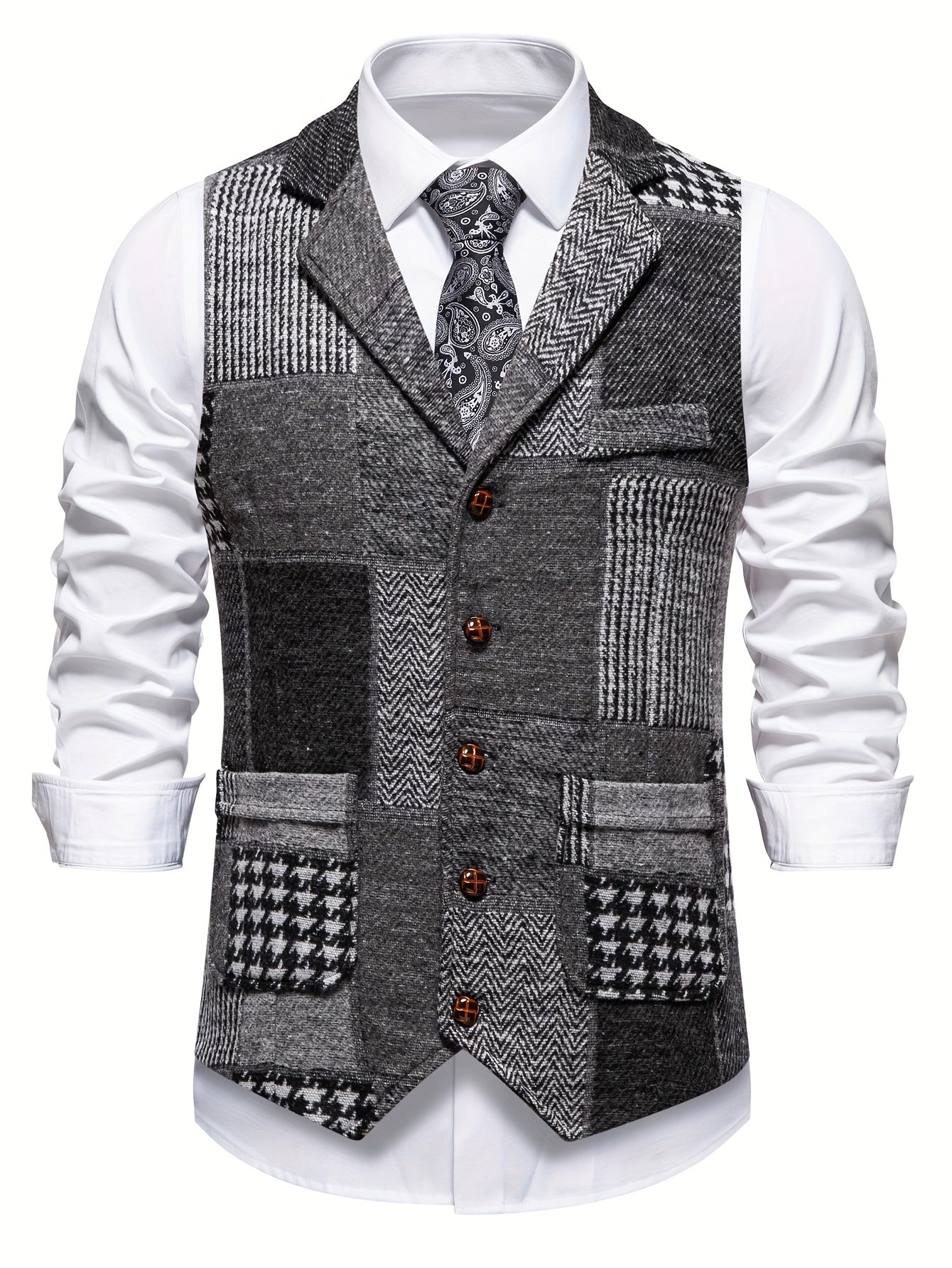 Eduardo - Tailored Patchwork Waistcoat