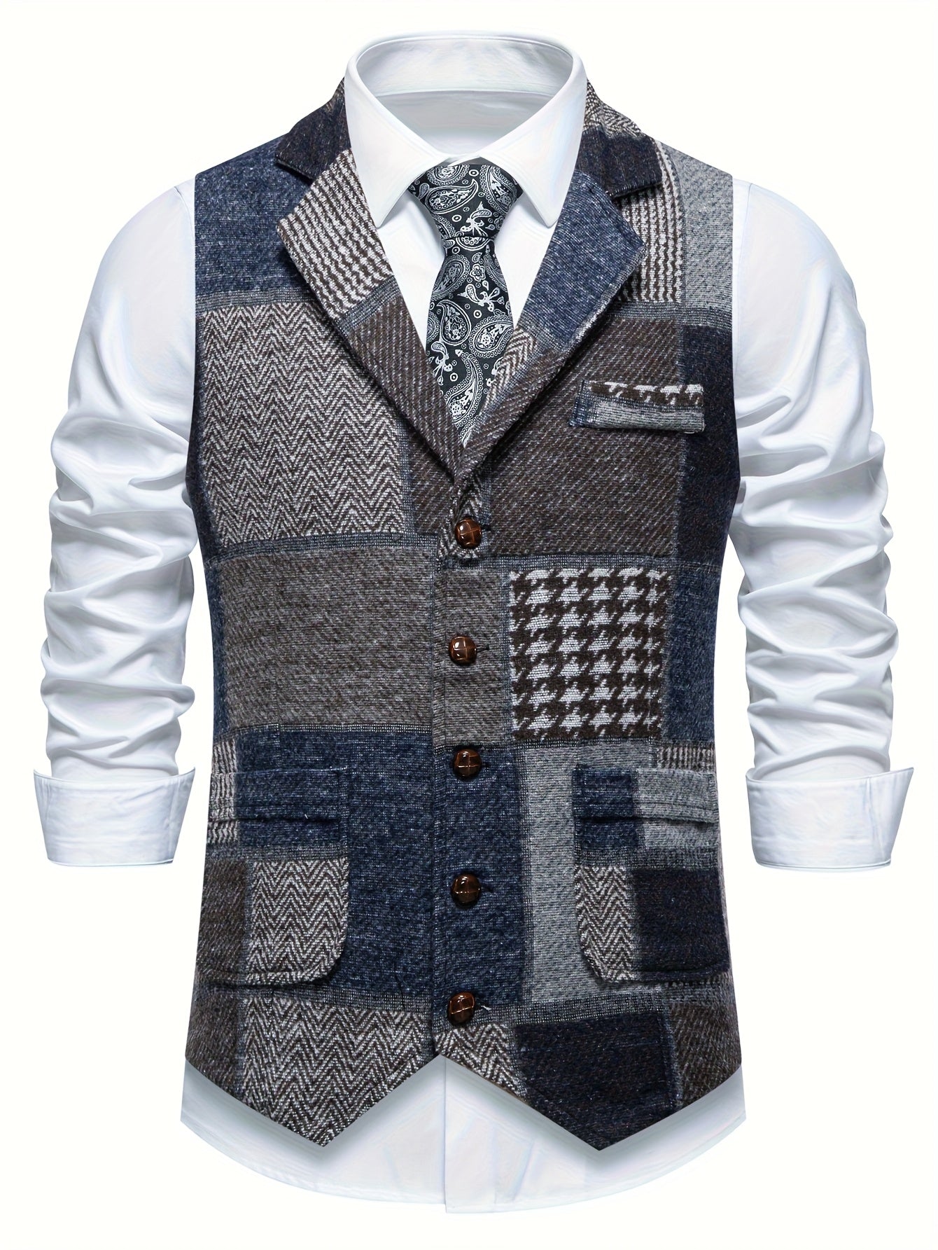 Eduardo - Tailored Patchwork Waistcoat