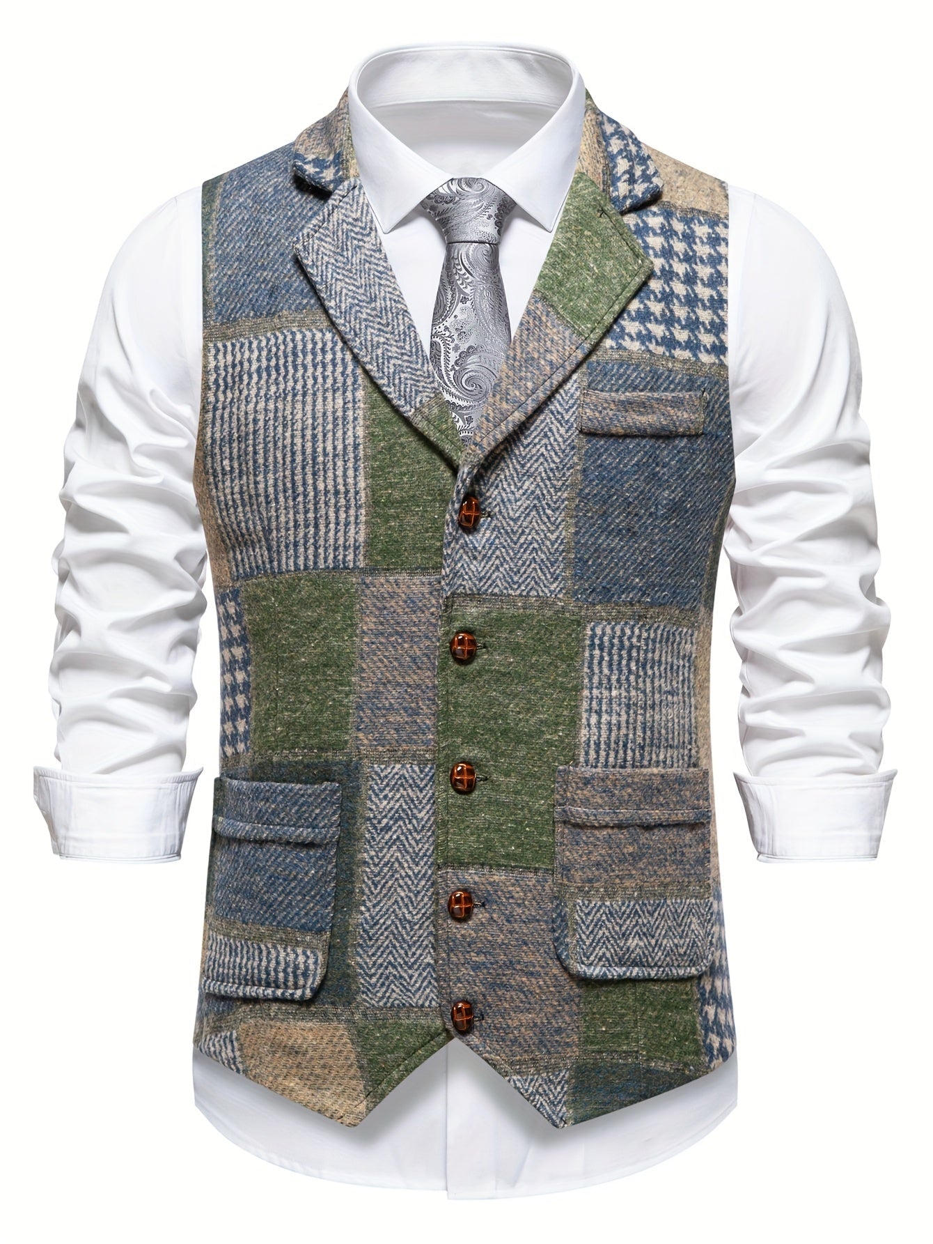 Eduardo - Tailored Patchwork Waistcoat