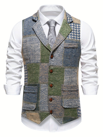 Eduardo - Tailored Patchwork Waistcoat