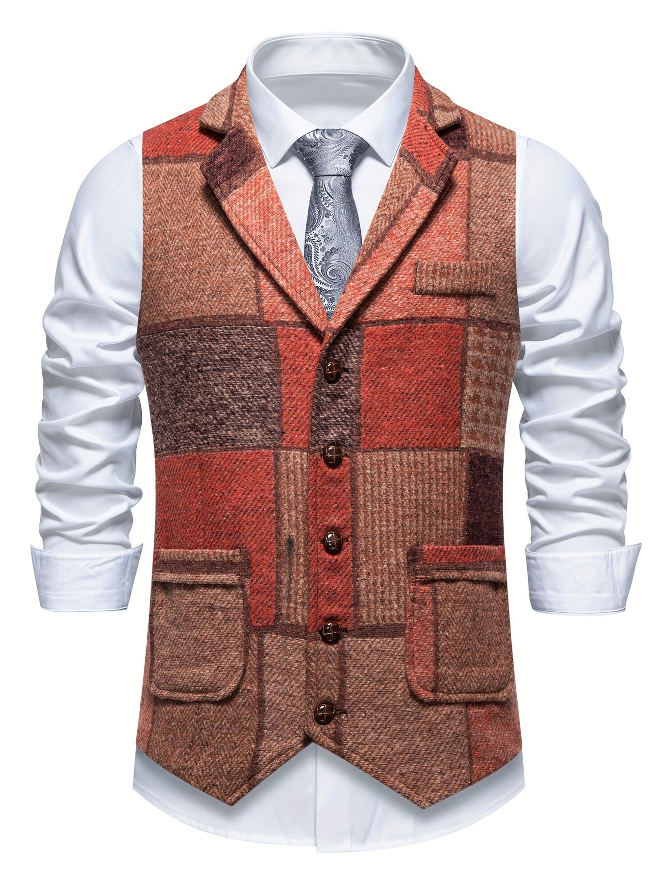 Eduardo - Tailored Patchwork Waistcoat