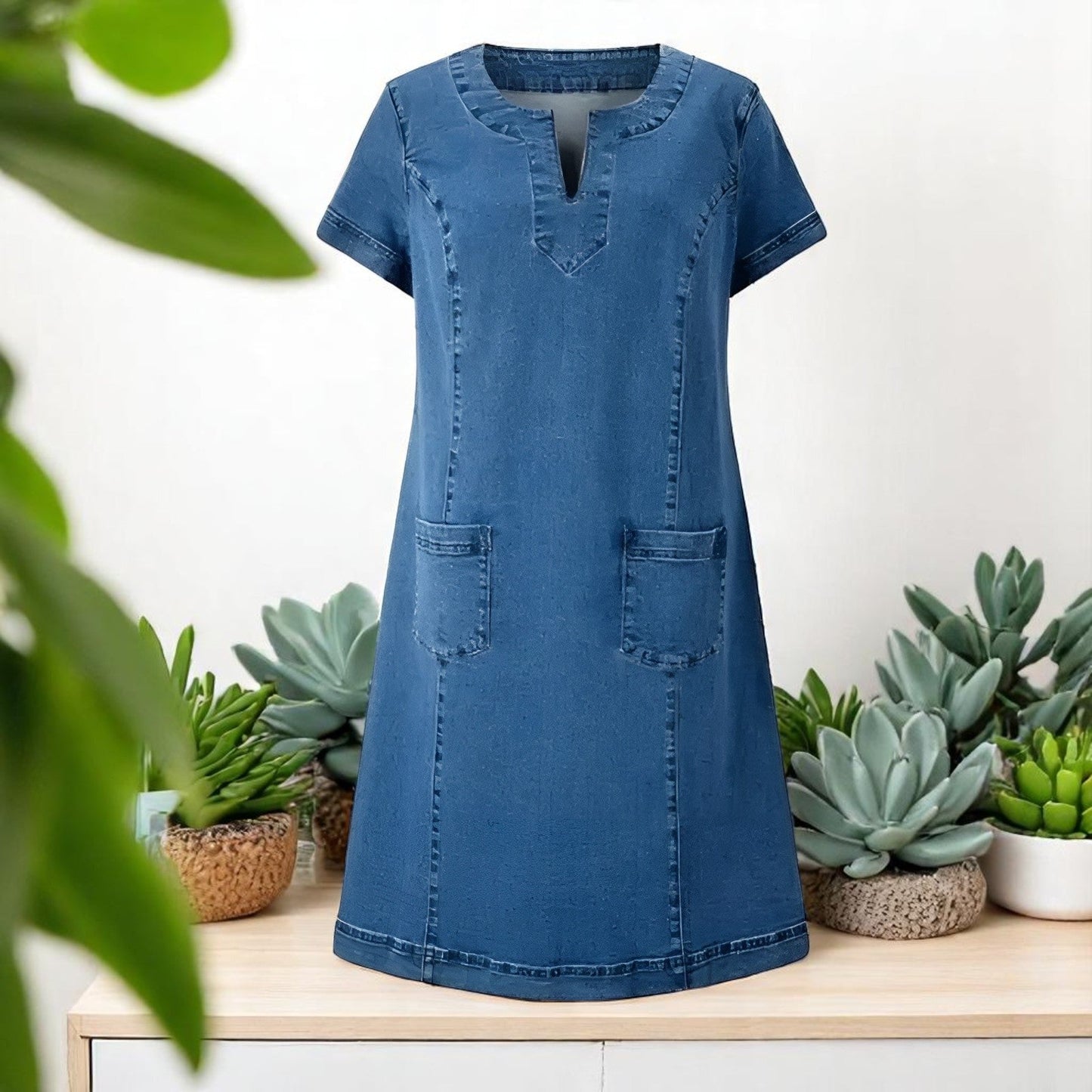 Elara - Relaxed Denim Day Dress