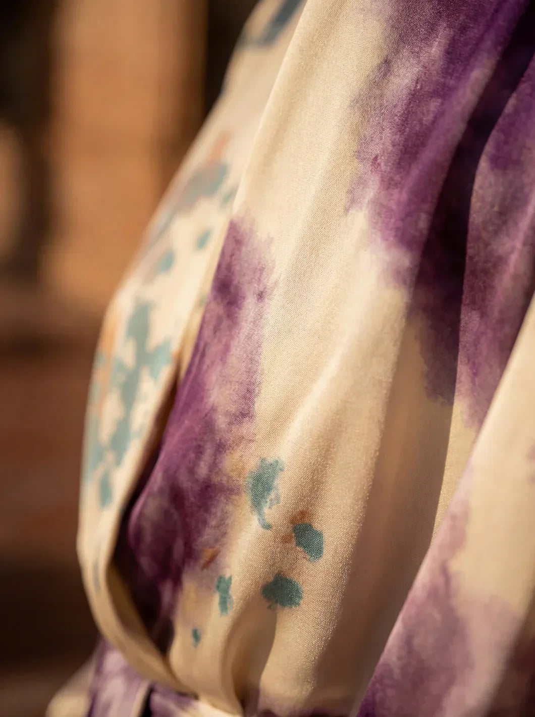 Carissa - Watercolor Wrap Midi Dress