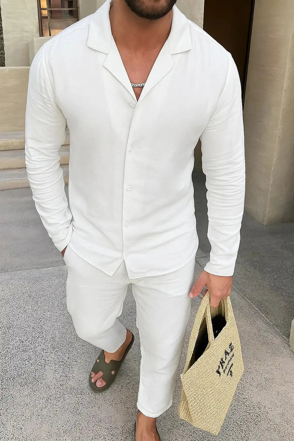 Frances - Linen Shirt and Trousers Set