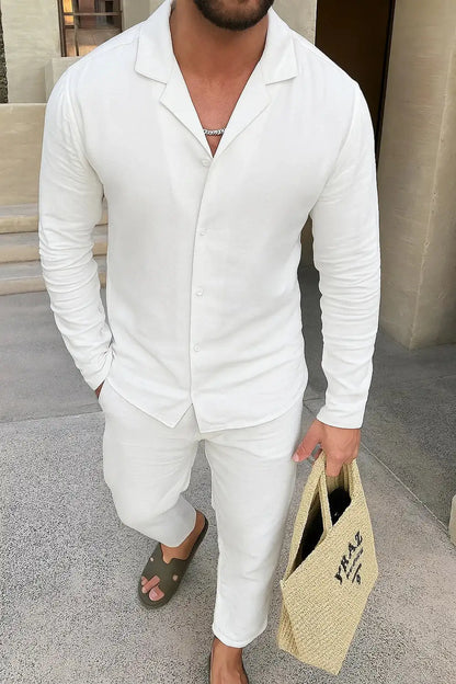 Frances - Linen Shirt and Trousers Set