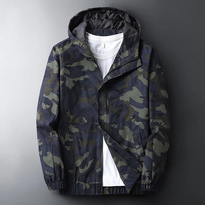 Halden - Hooded Camo Windbreaker