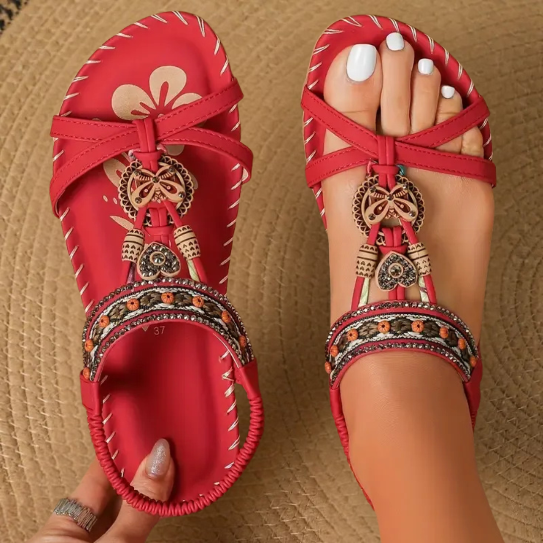 Henrietta - Cushioned Heel-Strap Sandals