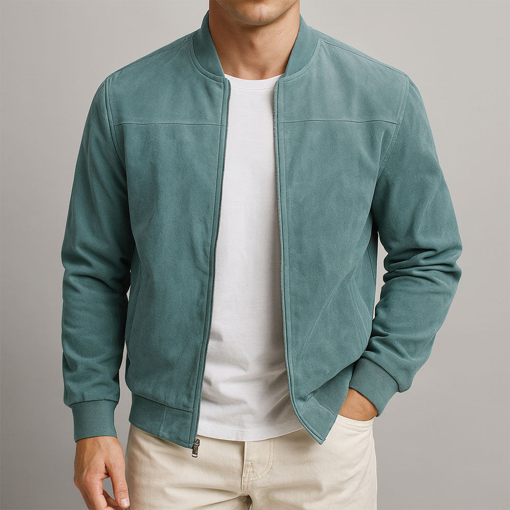 Hugh - Tailored Suede-Look Jacket