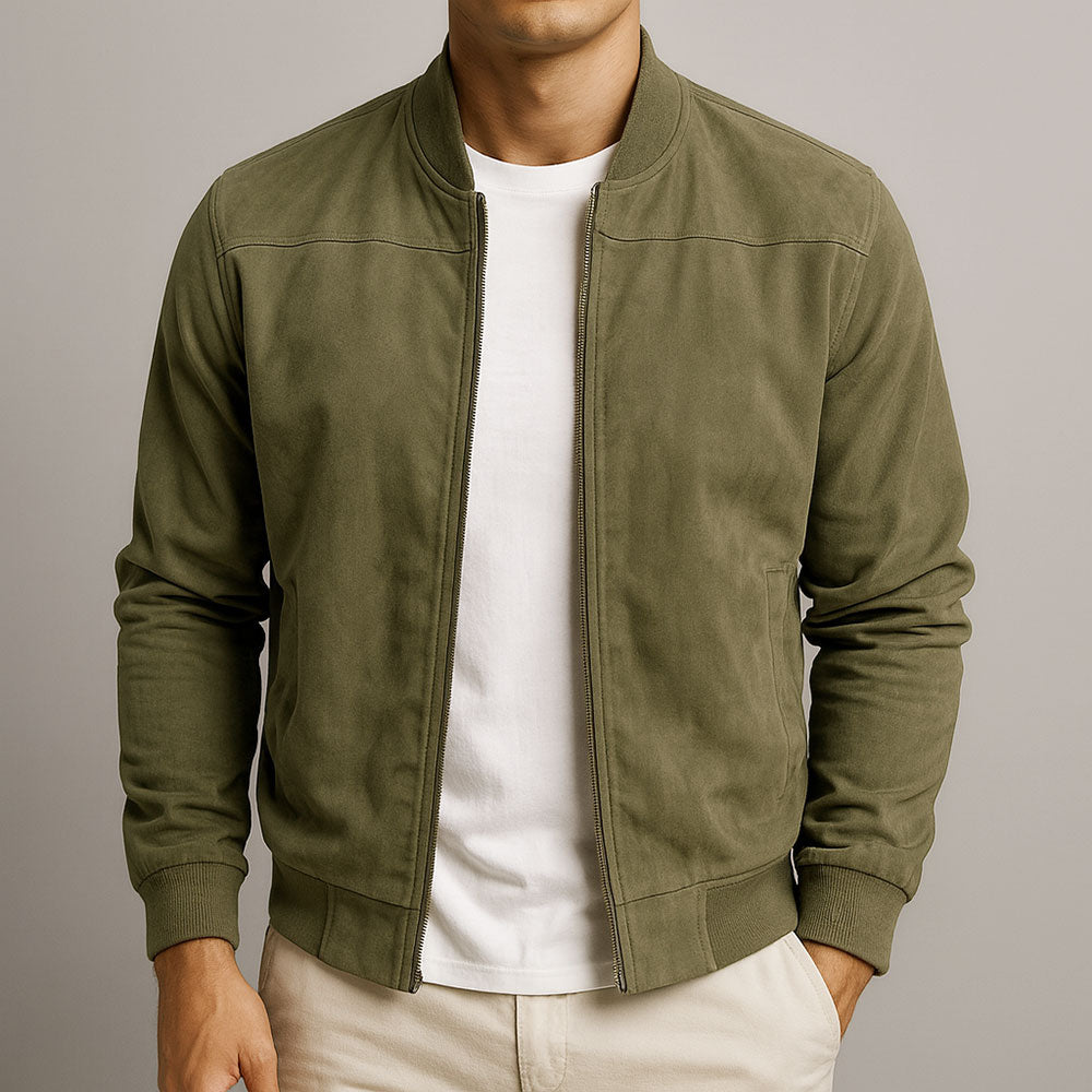 Hugh - Tailored Suede-Look Jacket