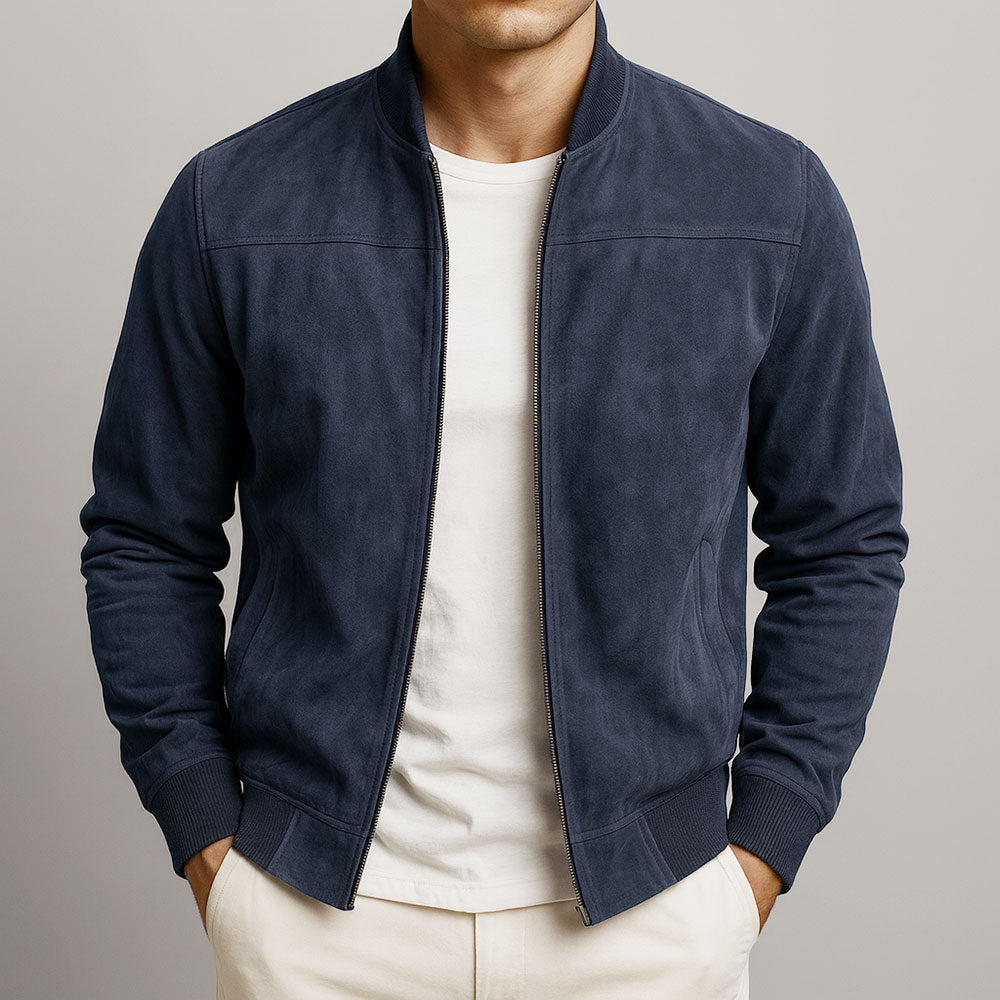 Hugh - Tailored Suede-Look Jacket