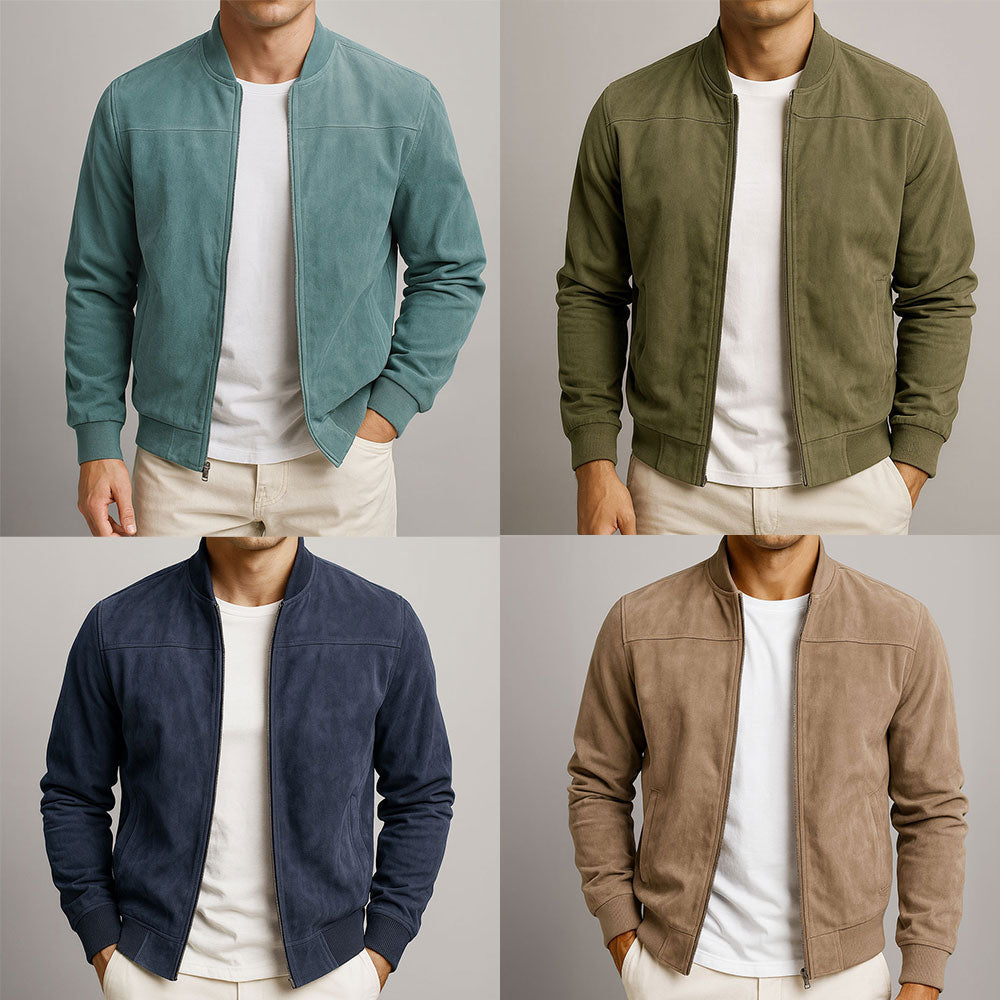 Hugh - Tailored Suede-Look Jacket