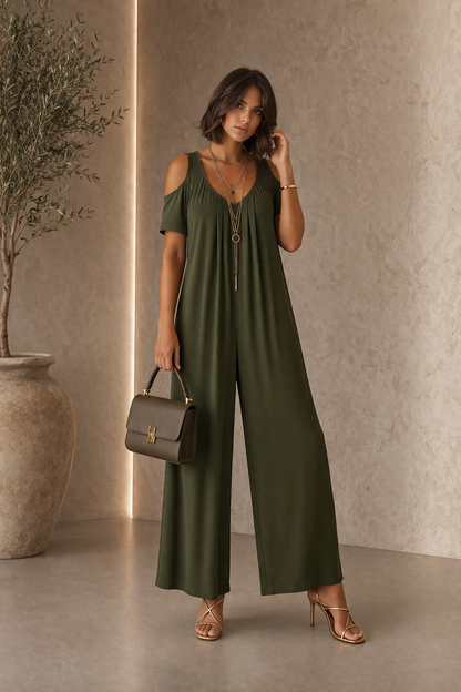 Arlena - Off-Shoulder Wide-Leg Jumpsuit