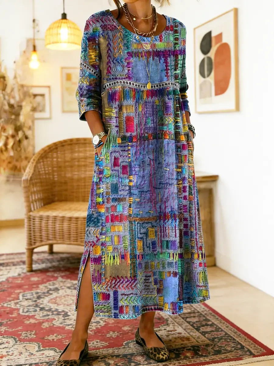 Inaya - Patchwork Denim Dress