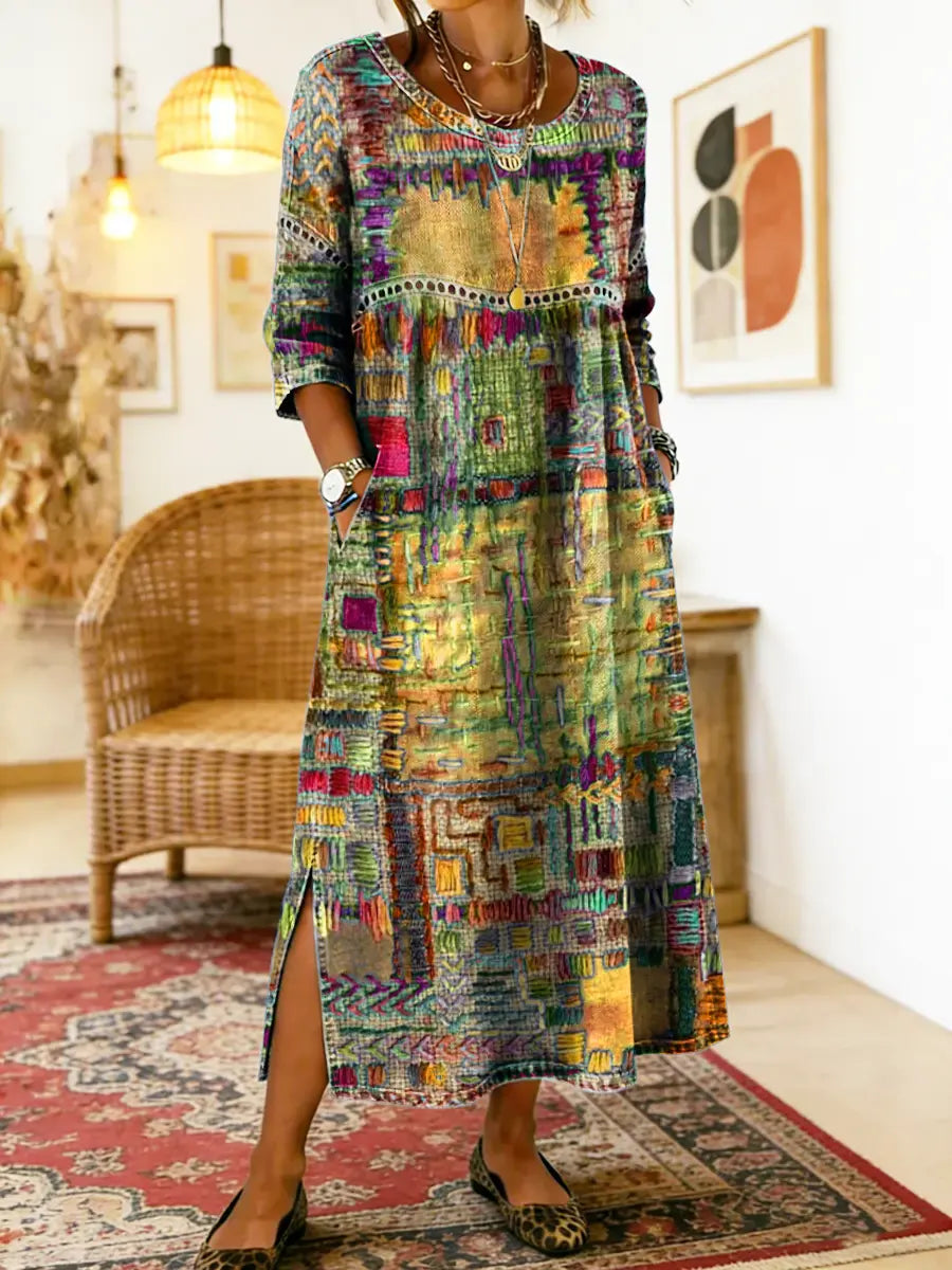 Inaya - Patchwork Denim Dress