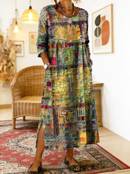 Inaya - Patchwork Denim Dress