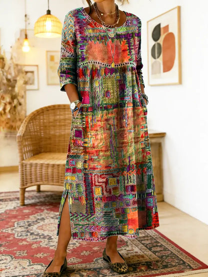 Inaya - Patchwork Denim Dress