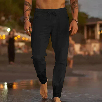 Alonzo - Wide-Leg Linen Trousers