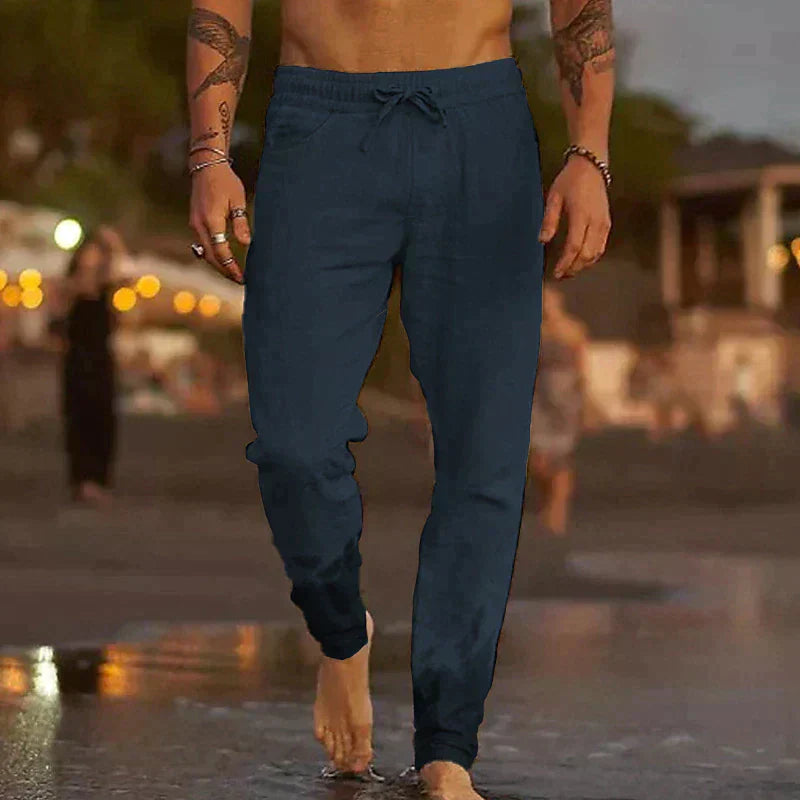 Alonzo - Wide-Leg Linen Trousers