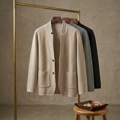 Levon - Stand-Collar Knit Blazer