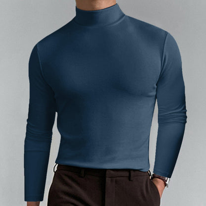 Kallan - Fitted High-Neck Long-Sleeve Tee
