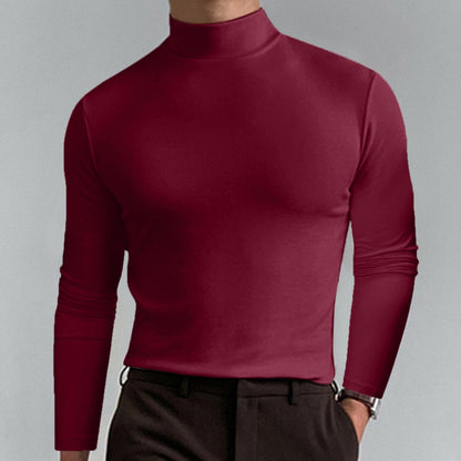 Kallan - Fitted High-Neck Long-Sleeve Tee