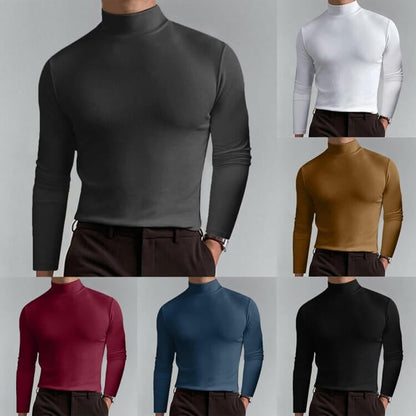 Kallan - Fitted High-Neck Long-Sleeve Tee