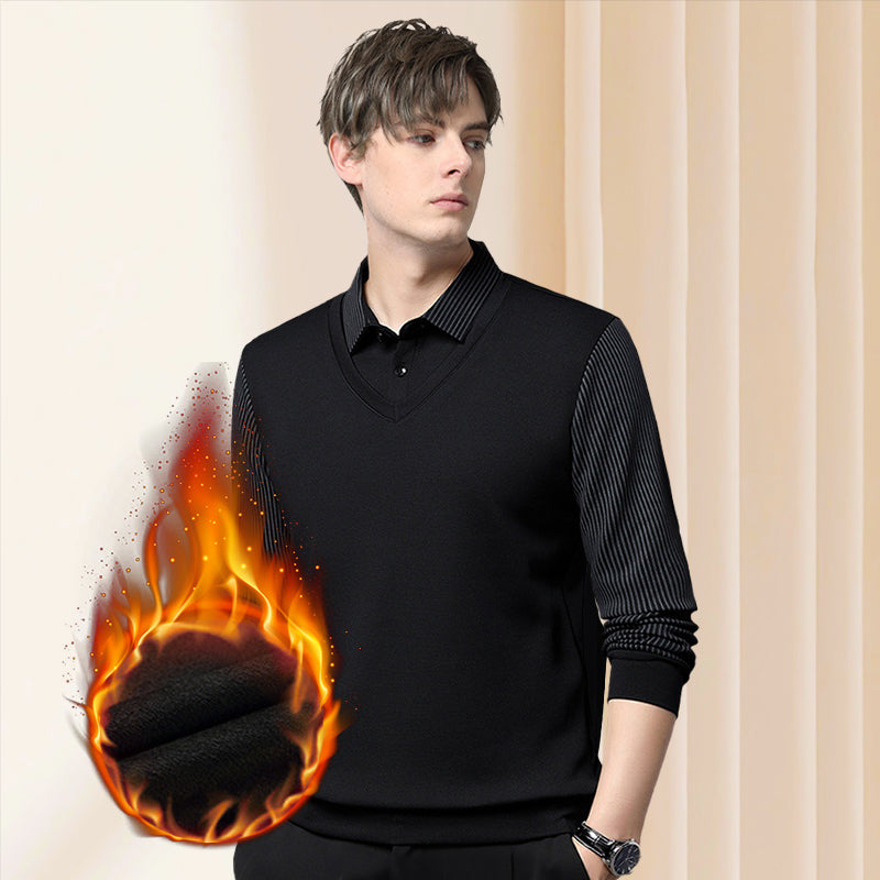 Wilburn - Cotton Striped-Collar Shirt Set