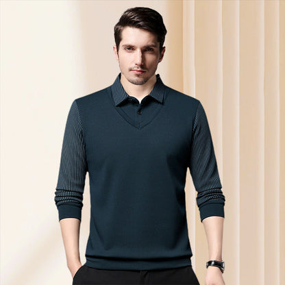 Wilburn - Cotton Striped-Collar Shirt Set
