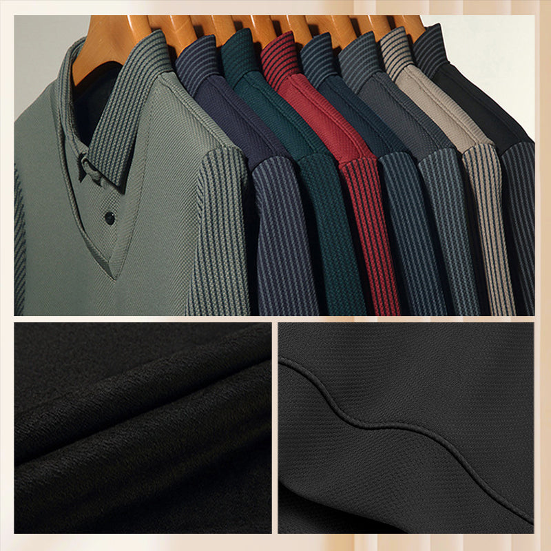 Wilburn - Cotton Striped-Collar Shirt Set