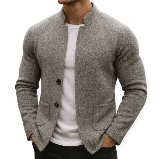 Levon - Stand-Collar Knit Blazer