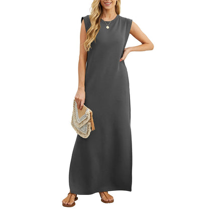 Lorrie - Cotton-Blend Split-Hem Dress