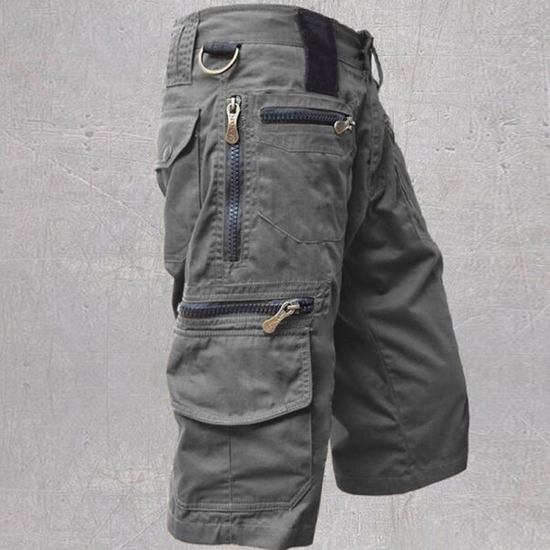 Luciano - Cotton Multi-Pocket Cargo Shorts