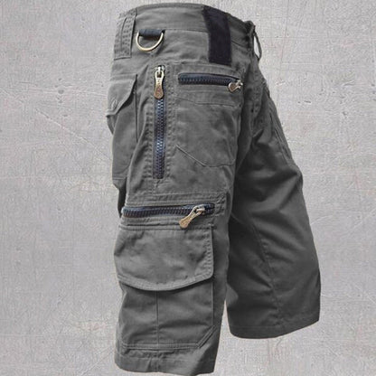 Luciano - Cotton Multi-Pocket Cargo Shorts
