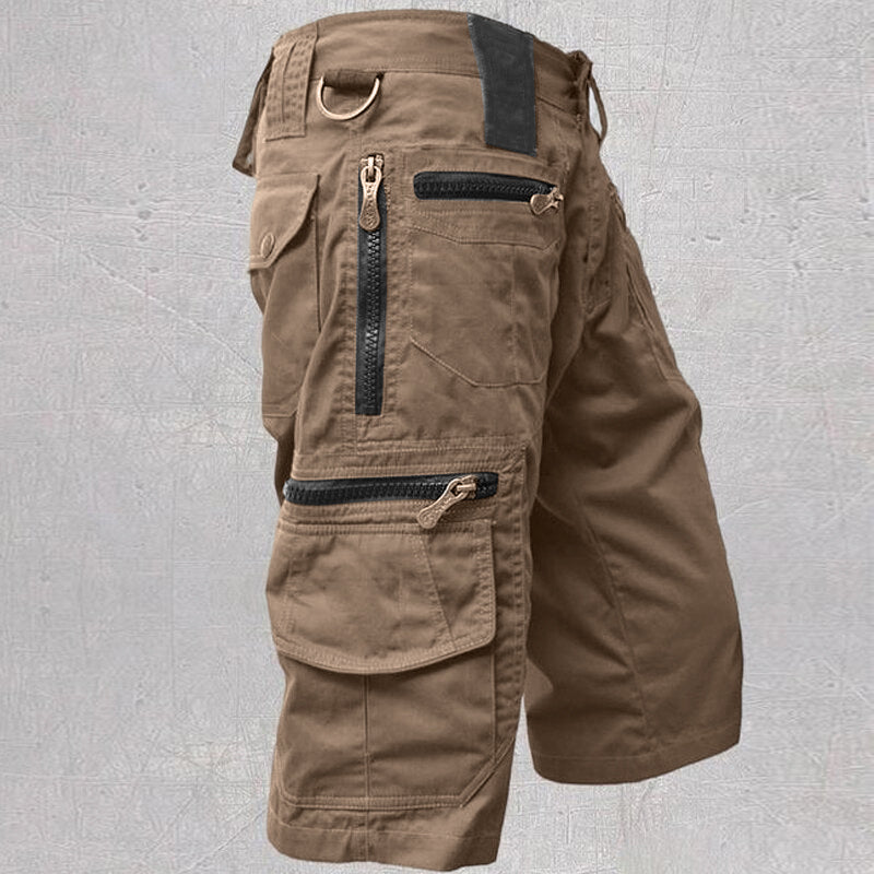 Luciano - Cotton Multi-Pocket Cargo Shorts