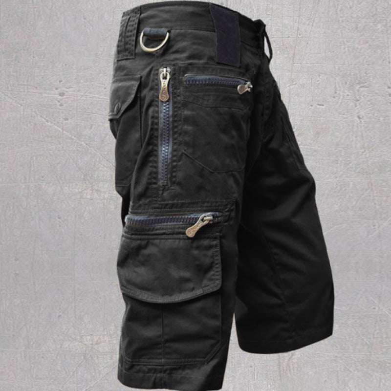 Luciano - Cotton Multi-Pocket Cargo Shorts