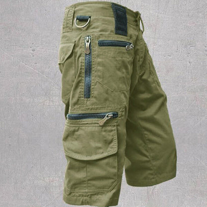 Luciano - Cotton Multi-Pocket Cargo Shorts