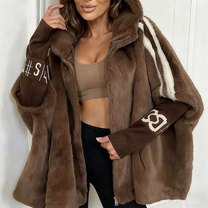 Lynn - Fleece-Lined Plush Hooded Coat
