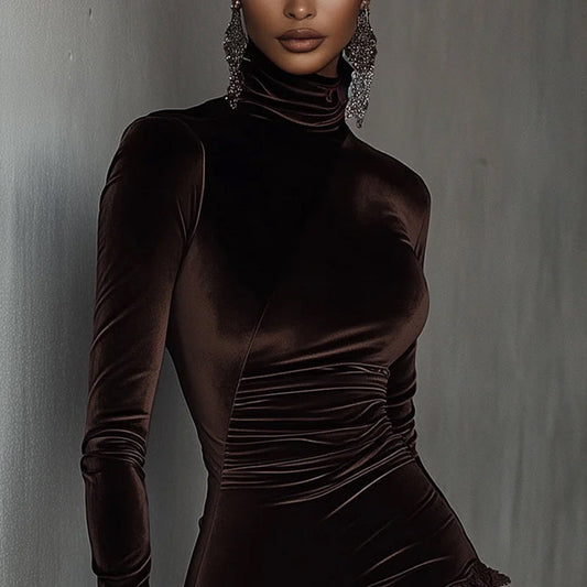 Marilyn - Asymmetric Lace-Hem Dress