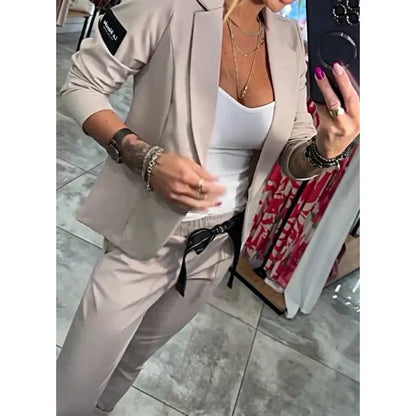 Maryellen - Relaxed Khaki Suit Set