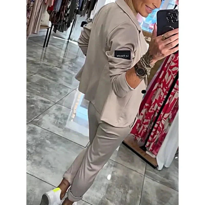 Maryellen - Relaxed Khaki Suit Set