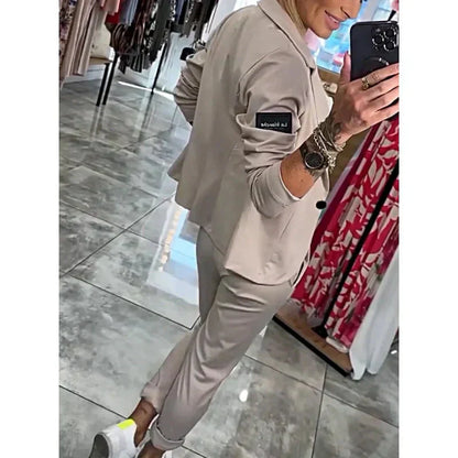 Maryellen - Relaxed Khaki Suit Set