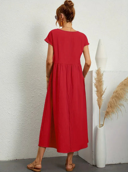 Phoebe - Flowing Cotton Midi Dress