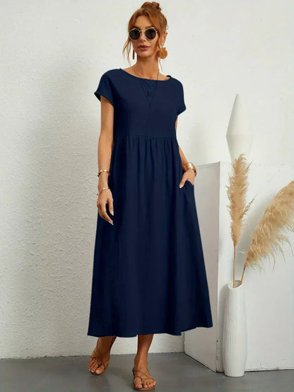 Phoebe - Flowing Cotton Midi Dress