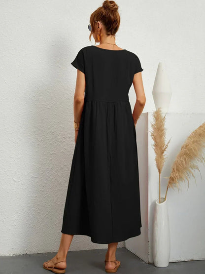 Phoebe - Flowing Cotton Midi Dress